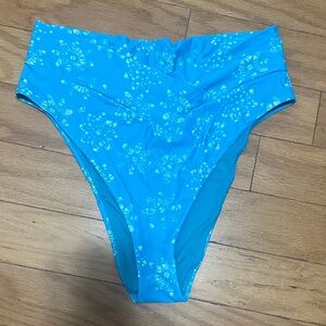 Aerie Blue Floral Bikini Bottom